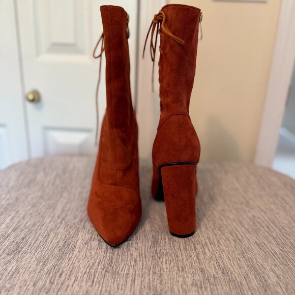 Cape Robbin Suede Lace Up Boots, NWOT - Picture 7 of 9